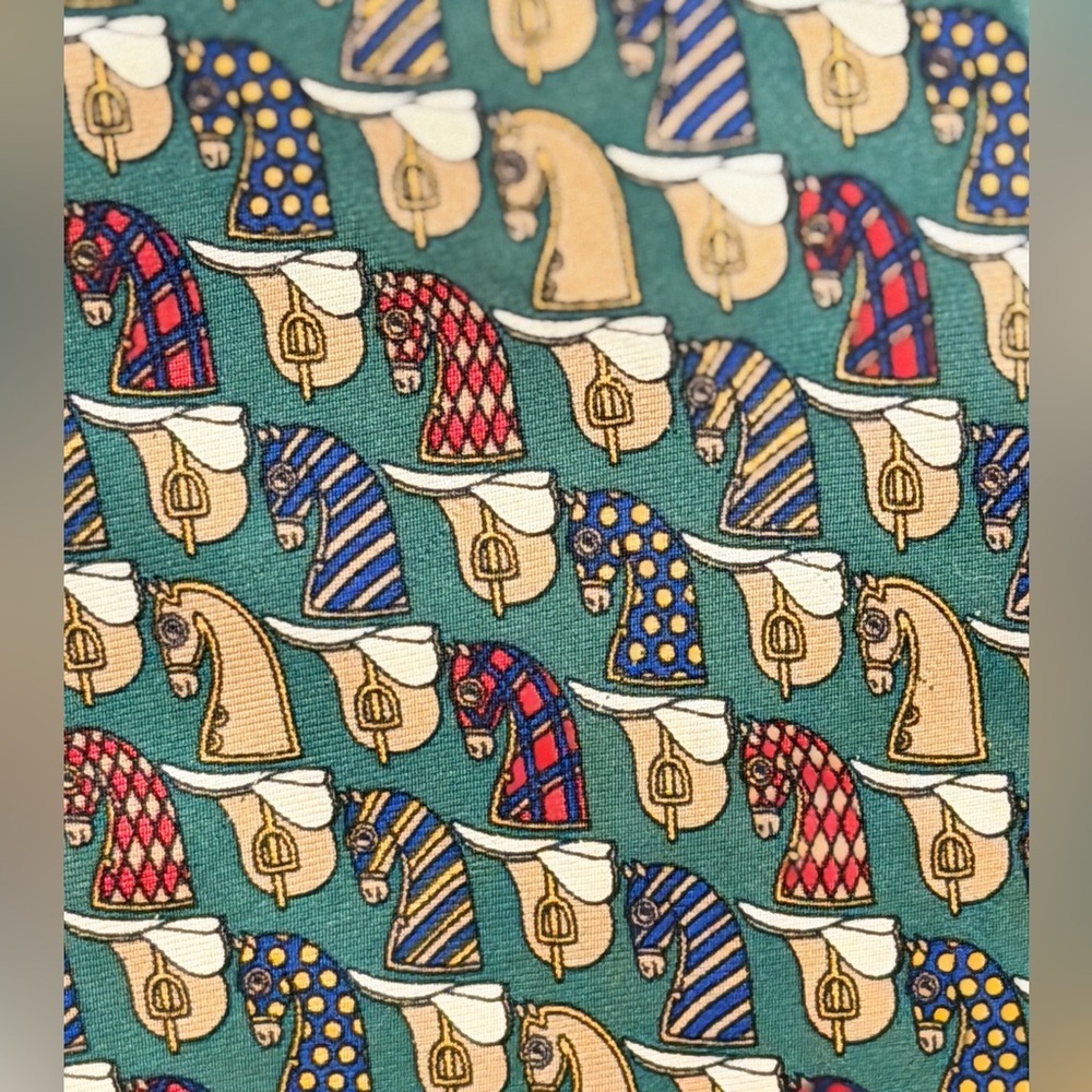 Jos. A. Bank Executive Vintage Silk Tie - Equestrian